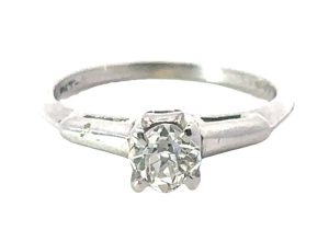 14k White Gold 1/3ct Solitaire Ring