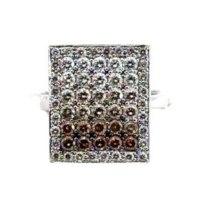 14KW White and Brown Diamond Ring
