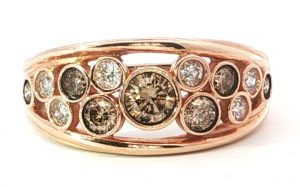 14k Rose Gold Diamond Band