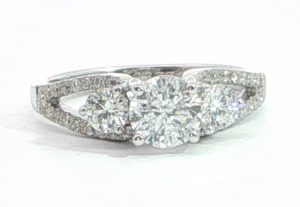 14k White Gold Engagement Ring
