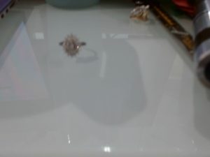 14k White Gold Diamond and Sapphire Band