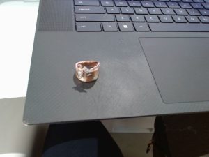 14k White Gold Diamond and Sapphire Band