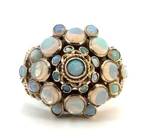 14k Yellow Opal Dome Ring
