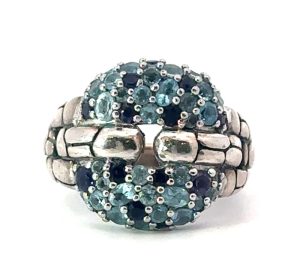 John Hardy Sterling Silver Topaz & Iolite Ring