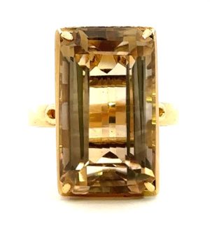 18YG Yellow Quartz Ring