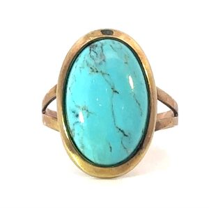 9k Yellow Dyed Howlite Ring