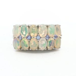 Wide Opal Statement Ring
