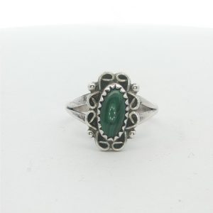 Malchite Silver Ring