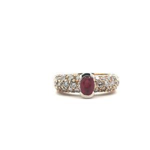 Yellow Gold Ruby & Diamond Ring