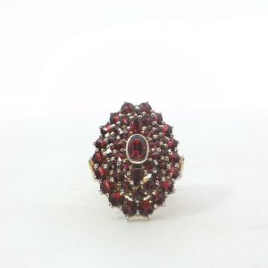 Garnet Cluster Ring
