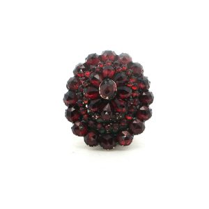 Victorian Bohemian Garnet Cluster Ring