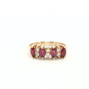 Ruby Diamond Band Ring
