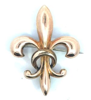 Gold FIlled Fleur De Lis Brooch