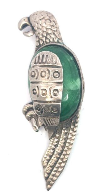 Sterling Parrot Pin Circa 1945-1955