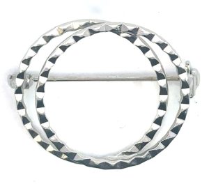 BM Diamond Cut Double circle Pin