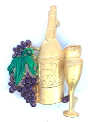 Circa 1990-1994.BM Grapes & Wine Brooch