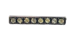 Sterling Silver 8-Rhinestone Bar