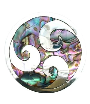 Shell Inlay Brooch