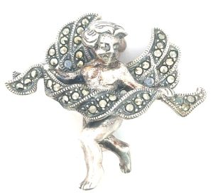 Sterling Angel Brooch