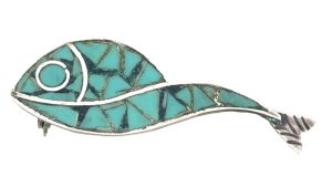 Sterling Fish Brooch