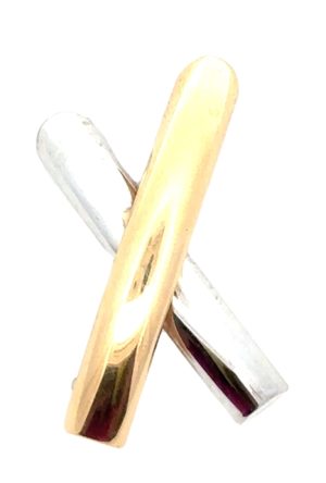 Two Tone "X" Brooch