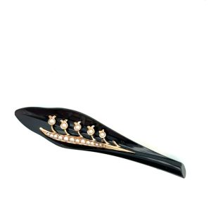 Onyx Brooch Victorian Mourning Jewelry