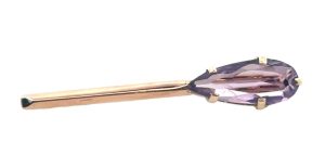 14k Rose Gold Amethyst Brooch