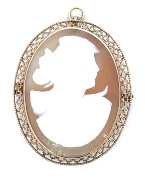10K Conch Cameo Pendant/Brooch