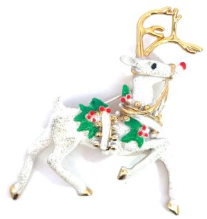 Vintage Rudolph Reindeer Brooch