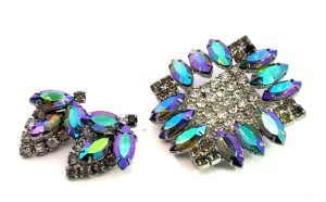 Vintage Aurora Borealis Brooch/Earring set
