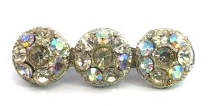Triple Rhinestone Bar Brooch