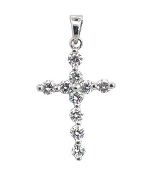Platinum Diamond Cross Pendant