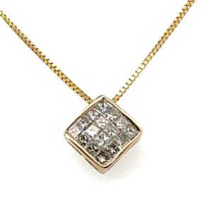 14k yellow Diamond pendant