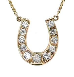 Vintage Diamond Horseshow Necklace