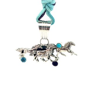 "Running Bear" Horse Pendant