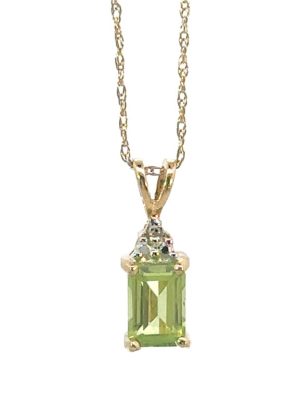 10k Yellow Peridot Necklace