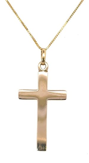 14k Yellow Cross Pendant