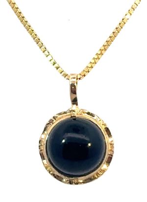 14 k Yellow Onyx Pendant