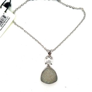 Lori Bonn Druzy and Quartz Necklace