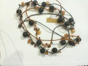 Hidalgo X Orange Enamel Spring Action Bangle