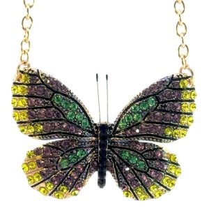Rhinestone Butterfly Vintage Necklace