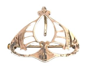 10K  Brooch charm/ watch holder