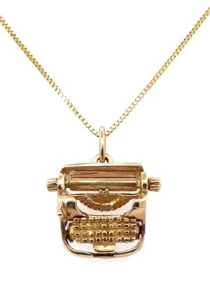 14k yellow Typewriter charm