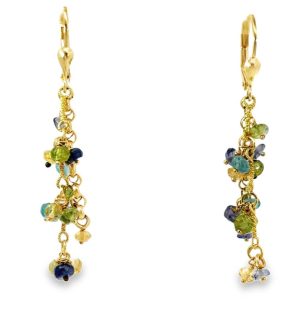 Multi stone Dangle Earrings