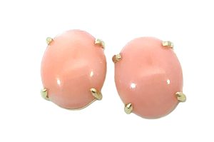 18k Coral Earrings