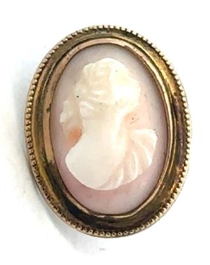 Gold Filled Cameo Tie Tack