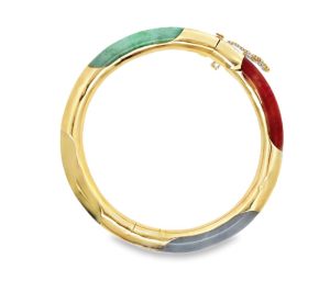 14k Natural Jadeite Bangle